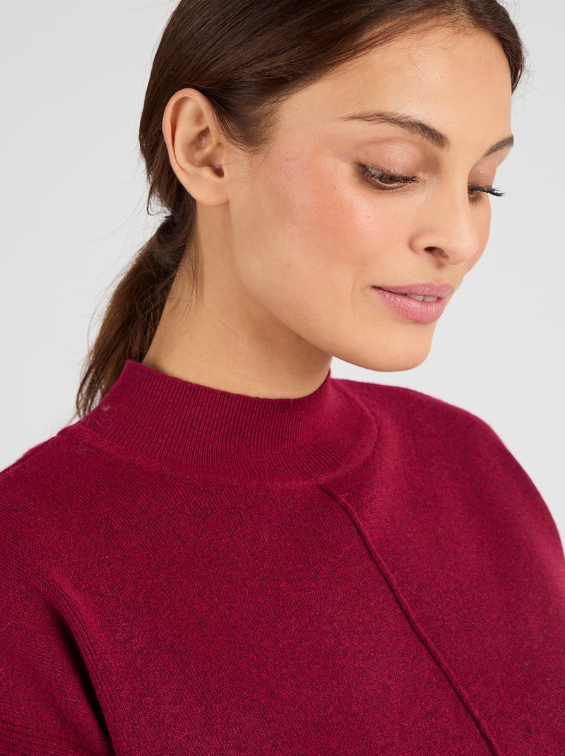 Pull côtelé Thermolactyl - Damart Rouge - Kiabi