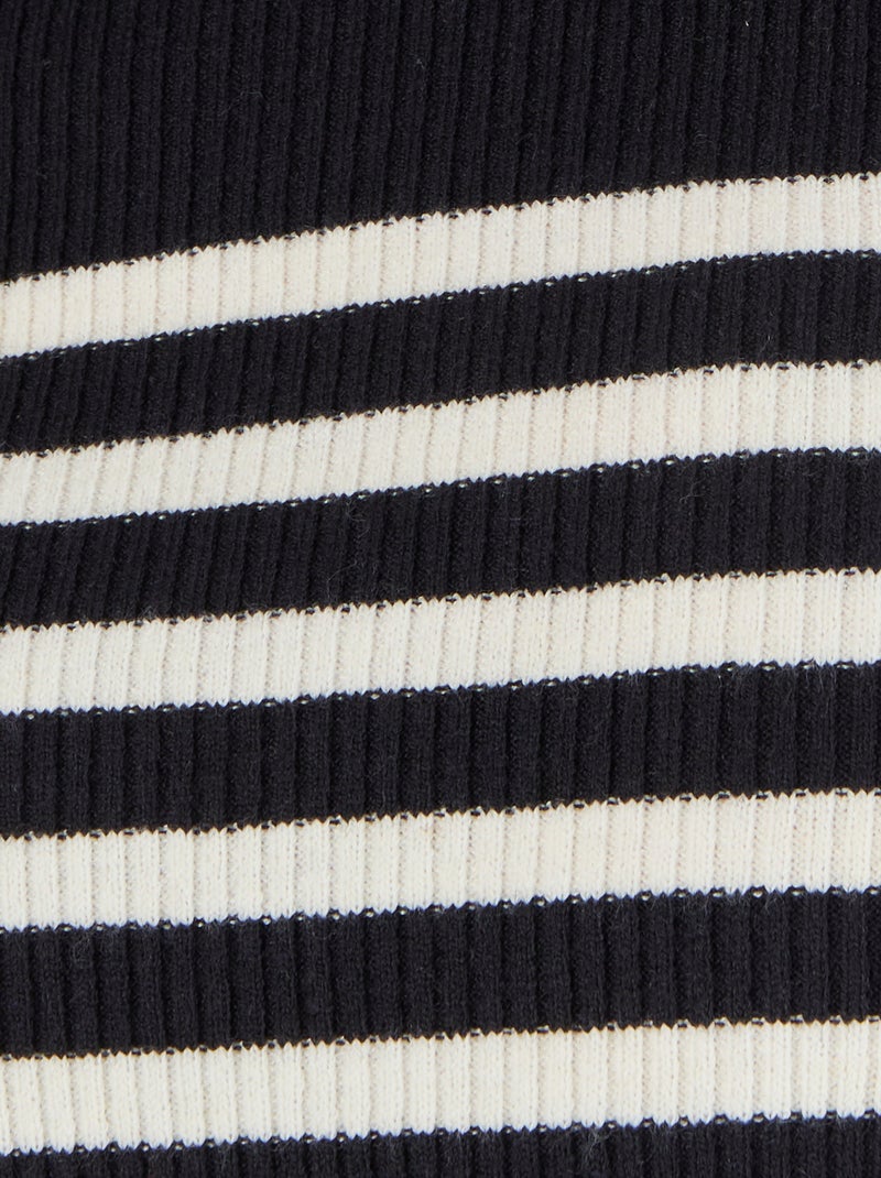 Pull côtelé uni ou rayé Thermolactyl - Damart Blanc - Kiabi