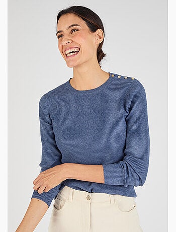 Pull côtelé uni ou rayé thermolactyl - damart