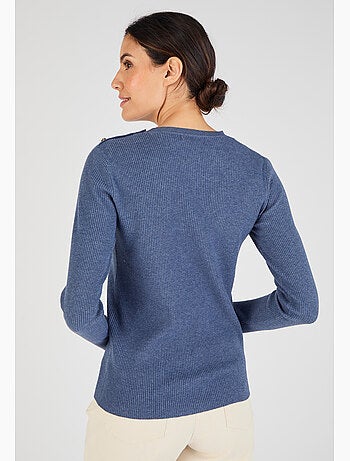 Pull côtelé uni ou rayé thermolactyl - damart