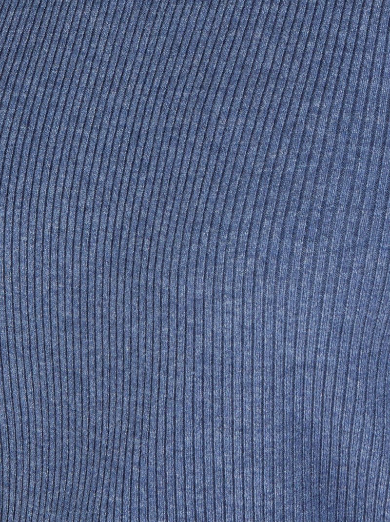 Pull côtelé uni ou rayé Thermolactyl - Damart Bleu - Kiabi