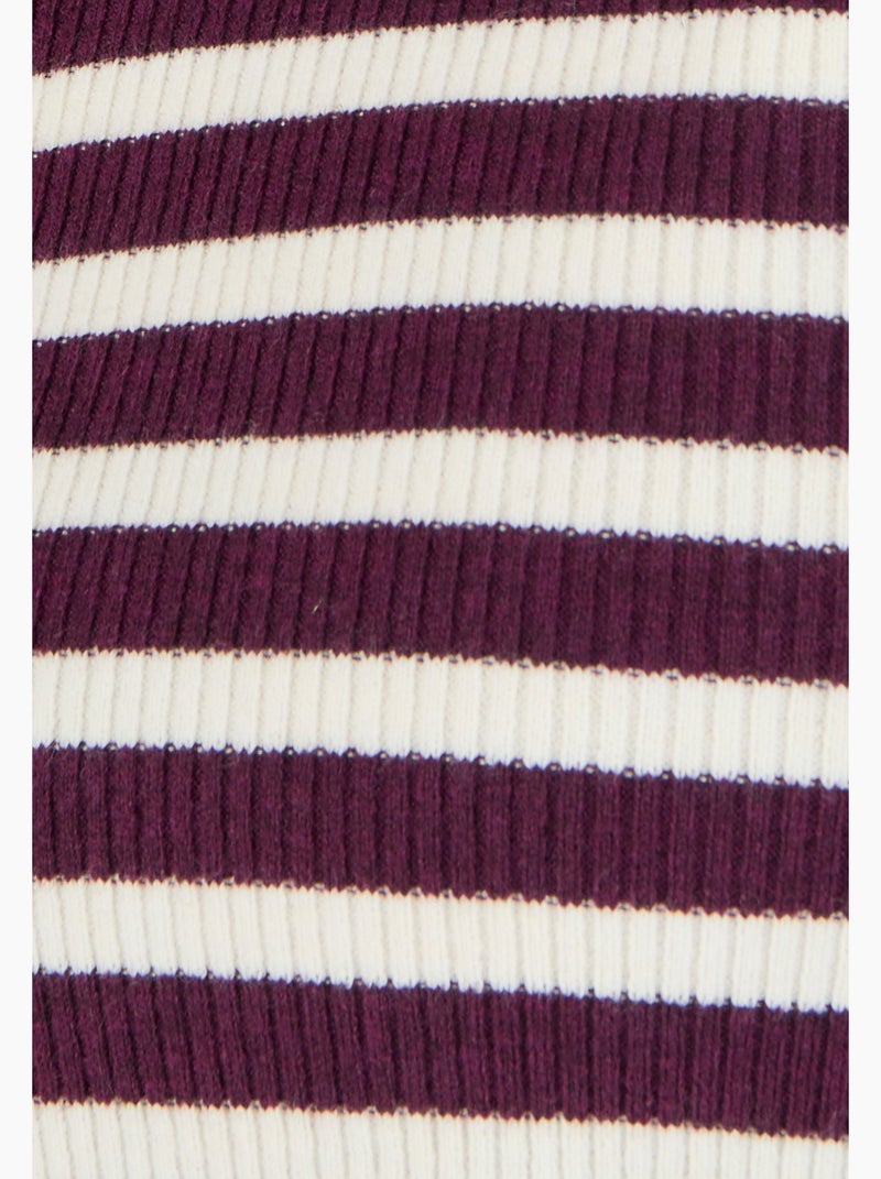 Pull côtelé uni ou rayé Thermolactyl - Damart Crème - Kiabi