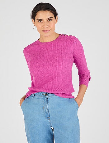 Pull côtelé uni ou rayé Thermolactyl - Damart