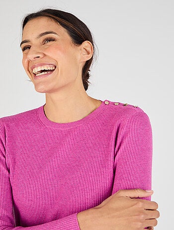 Pull côtelé uni ou rayé Thermolactyl - Damart