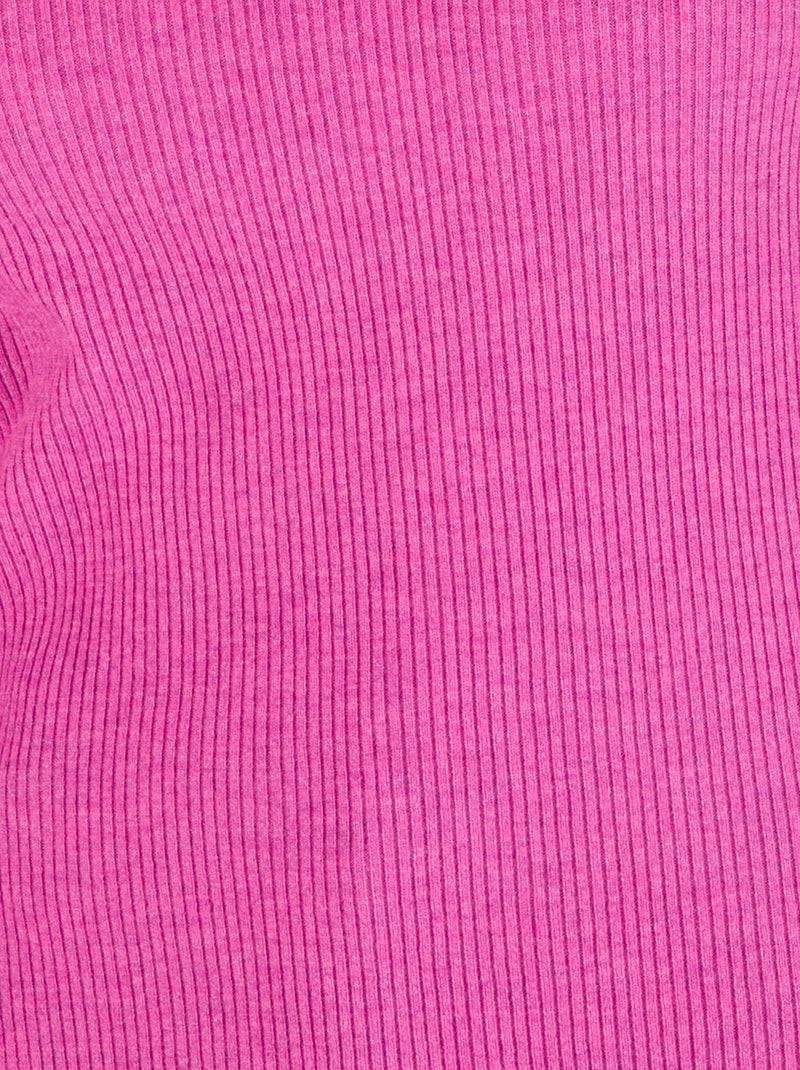 Pull côtelé uni ou rayé Thermolactyl - Damart Rose foncé - Kiabi