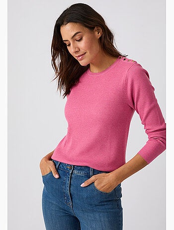 Pull côtelé uni ou rayé thermolactyl - damart