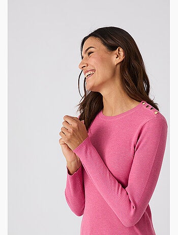 Pull côtelé uni ou rayé thermolactyl - damart