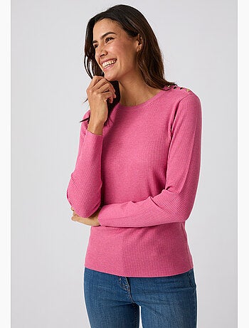 Pull côtelé uni ou rayé thermolactyl - damart