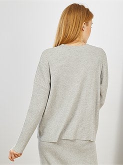 Pull côtelée - Kiabi