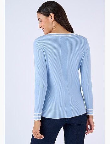 Pull côtes plates fantaisie - Damart