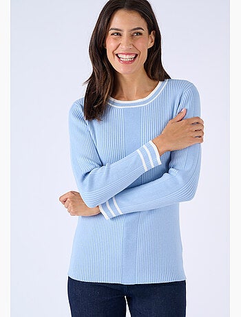 Pull côtes plates fantaisie - Damart