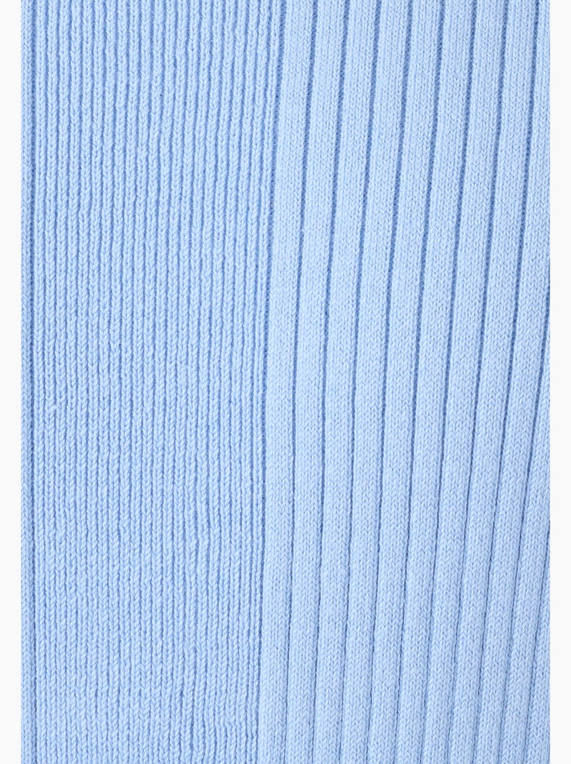 Pull côtes plates fantaisie - Damart Bleu clair - Kiabi