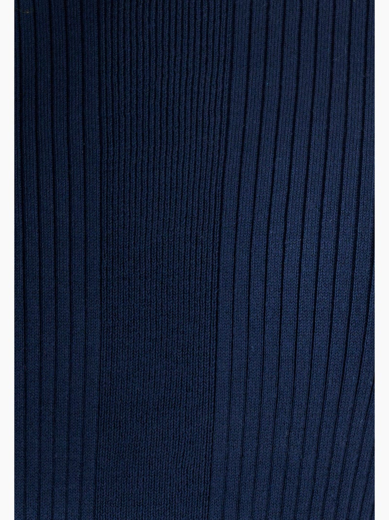 Pull côtes plates fantaisie - Damart Bleu marine - Kiabi