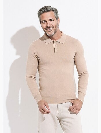 Pull coupe ajusté fine jauge col polo - AFIBEL