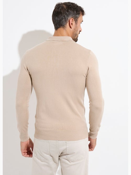 Pull coupe ajusté fine jauge col polo - AFIBEL - Kiabi