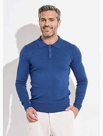 Pull coupe ajusté fine jauge col polo - AFIBEL