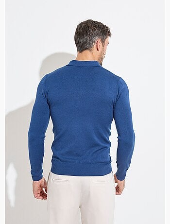 Pull coupe ajusté fine jauge col polo - AFIBEL