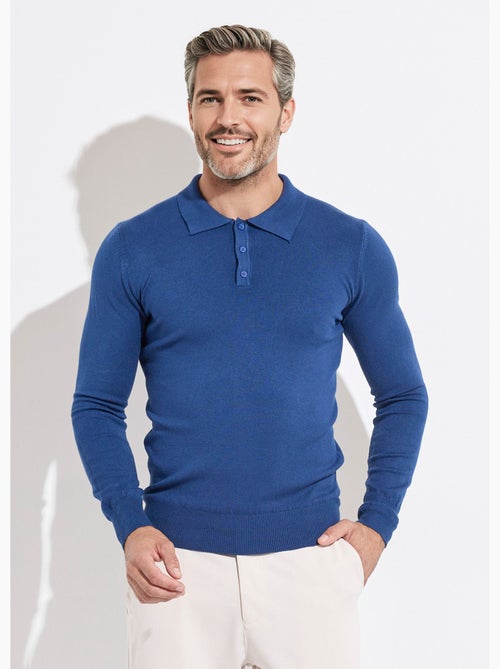 Pull coupe ajusté fine jauge col polo - AFIBEL - Kiabi
