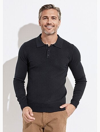Pull coupe ajusté fine jauge col polo - AFIBEL