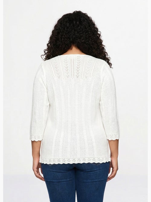 Pull court ajouré col rond - Afibel - Kiabi