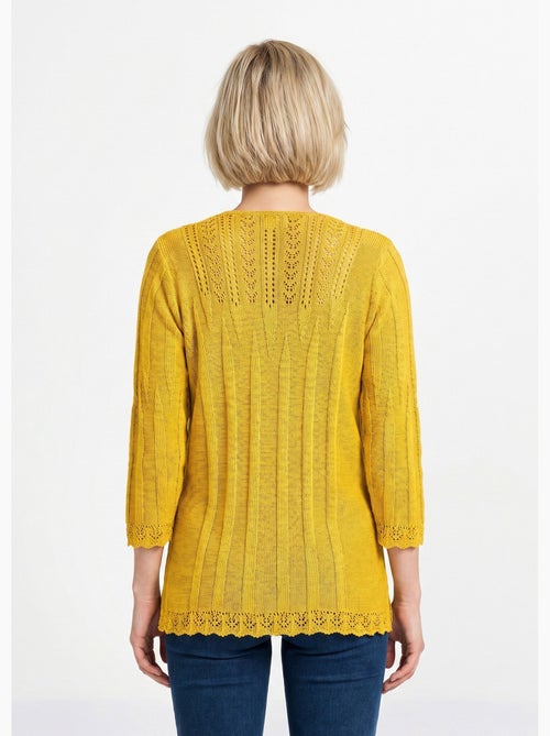 Pull court ajouré col rond - Afibel - Kiabi