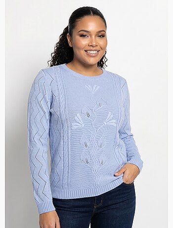 Pull court ajouré torsades - Afibel