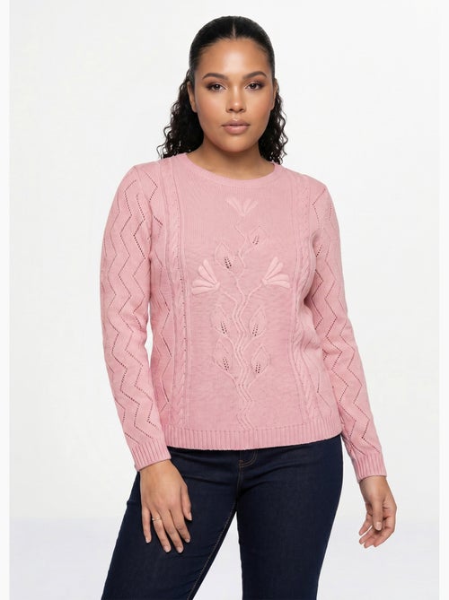 Pull court ajouré torsades - Afibel - Kiabi