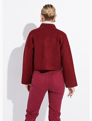 Pull court avec col montant zippé - afibel