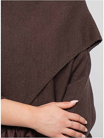 Pull court base croisée et manches chauve-souris kendy