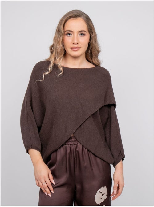 Pull court base croisée et manches chauve-souris kendy - Kiabi Pull court base croisée et manches chauve-souris kendy - Kiabi