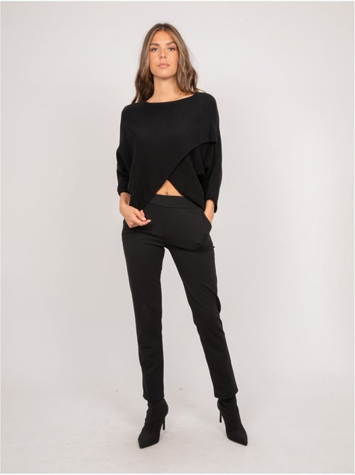 Pull court base croisée et manches chauve-souris kendy - Kiabi Pull court base croisée et manches chauve-souris kendy - Kiabi