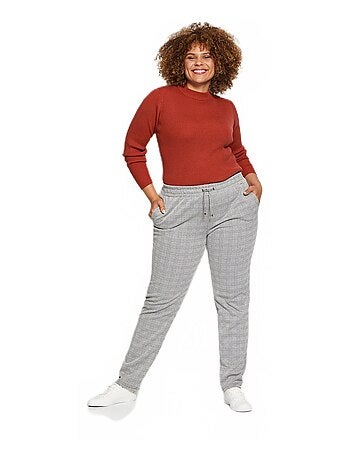 Pull court col montant maille côtelée - Afibel