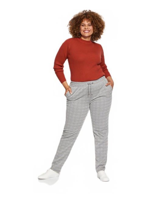 Pull court col montant maille côtelée - Afibel - Kiabi