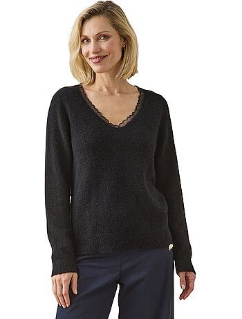Pull court col v dentelle - daxon