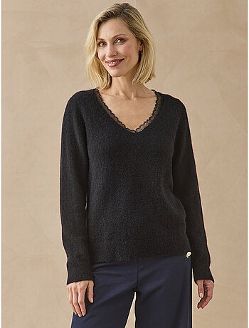 Pull court col v dentelle - daxon