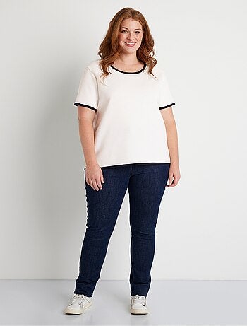 Pull court manches courtes bicolore