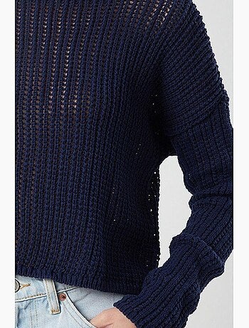 Pull court surdimensionné en tricot texturé mixray