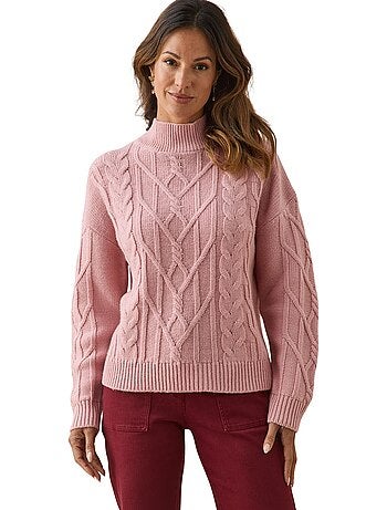 Pull court torsadé col montant - daxon