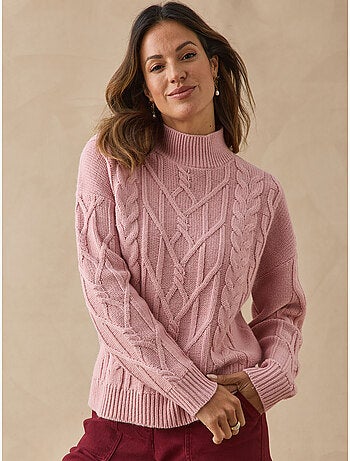 Pull court torsadé col montant - daxon