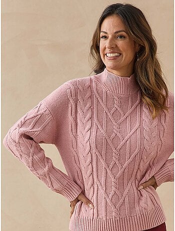 Pull court torsadé col montant - daxon