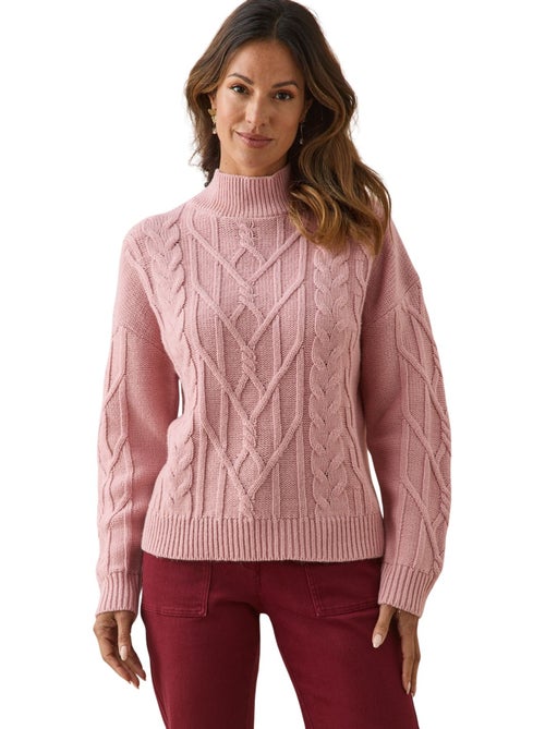Pull court torsadé col montant - daxon - Kiabi Pull court torsadé col montant - daxon - Kiabi