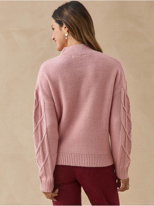 Pull court torsadé col montant - daxon - Kiabi Pull court torsadé col montant - daxon - Kiabi