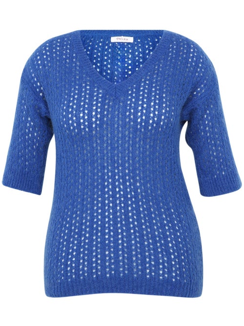 Pull court uni ajouré PAPRIKA - Kiabi