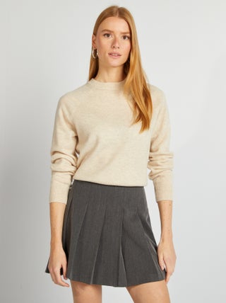 Pull crop top en laine