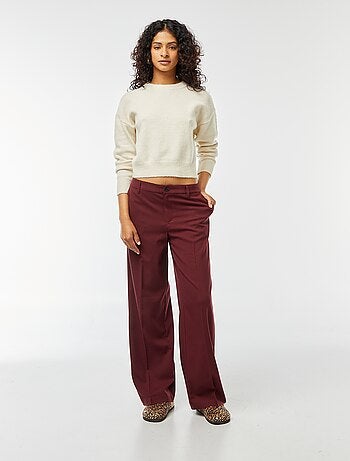 Pull crop top en maille douce