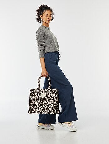 Pull crop top en maille douce