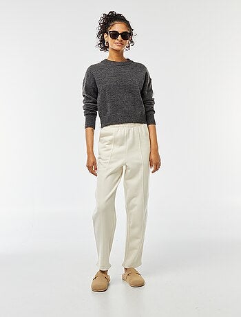 Pull crop top en maille douce