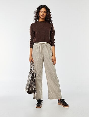 Pull crop top en maille douce
