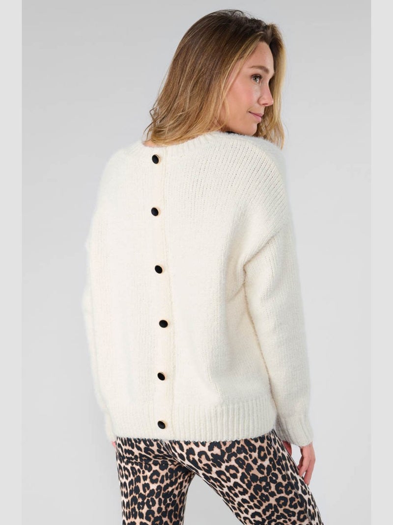 Pull DAISY 'Le Temps Des Cerises' Blanc - Kiabi