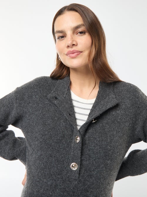 Pull d'allaitement à ouverture boutonnée - Kiabi